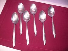 Set Of 6 Silhouette Stainless SST5 Atomic Stars Place Oval Soup Spoons 7 In. GH2 picture