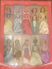 BNIB DISNEY PRINCESS DOLLS SET OF 10 CHRISTMAS GIFT SOLD OUT RARE COLLECTORS picture