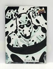 2021 UD Marvel Black Diamond sketch card 1/1 THE SPOT by Marshall Baker picture
