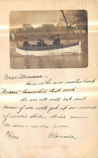 UHRICHSVILLE Ohio postcard RPPC Tuscarawas County boat DIANA 1908 picture