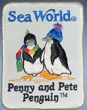 Vintage 1980’s Sea World Penny And Pete Penguin Souvenir Patch 3” X 4” picture