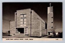 Colby KS-Kansas, Red Heart Catholic Church, Antique Vintage Souvenir Postcard picture