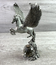 Unknown Vintage 1984 Rearing Pegasus w/Crystal Silver Tone Metal picture