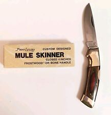 Vintage Frost Cutlery Folding Knife Mule Skinner 17-222 Japan Frostwood Bone 4