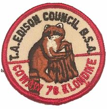 Thomas A. Edison Council Patch 1978 Cowaw Klondike BSA Boy Scouts Vintage Badge picture