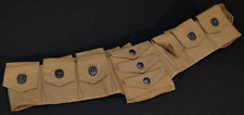 WWI US Army Cavalry Mounted M1912 Rifle & Pistol Bandoleer Belt Bandolier M1918 picture