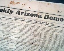 Rare PRESCOTT AZ Arizona Chief Victoria's War Apache Indians 1880 Old Newspaper picture