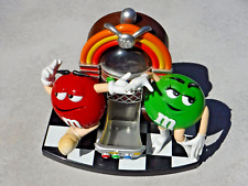 Vtg M&M Candy Refillable Dispenser Jukebox Red Green Collectible Toy Mancave~FUN picture