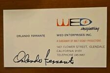 Orlando Ferrante Disney Imagineer signed business card picture