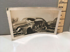 Vtg Photo Wrecked Early 50's Car (Hicks Car) w picture