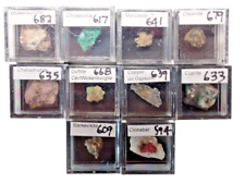 Micromount Mineral Lot MMA1-10 Fine Specimens in Acrylic Boxes-Visit eBay Store picture