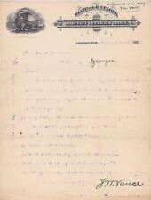 J. W. Vauce Spanish American War Illinois Autograph Signed Letter 1884 picture