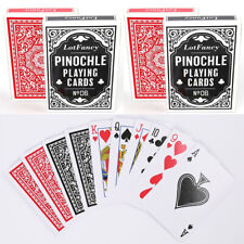4 Decks Pinochle Playing Cards 2 Red & 2 Blue Special 48 Card each Deck Game picture