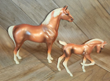 Vintage 1960's Hartland Copper Sorrel  Morgan Horse & Morgan Palomino Foal picture