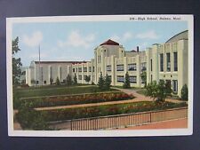 Helena Montana MT High School Vintage Color Linen Postcard 1930s-40s picture