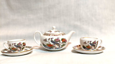 Wedgwood Kutani Crane Miniature Teapot and 2 Cups with Saucers picture