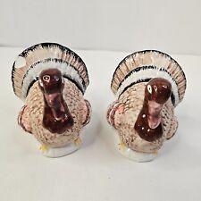 Fine Ceramic Turkey Salt & Pepper Set Shakers Fall Thanksgiving Decor Jay Import picture