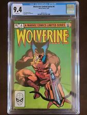 Wolverine Limited Series #4 CGC 9.4 WITH WHITE PAGES FRANK MILLER ART 1982 picture