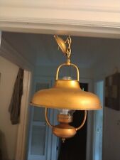 MCM MID CENTURY MODERN COPPER COLOR TOLEWARE HANGING LIGHT LAMP picture