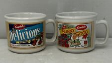 Vintage Pair Of Campbell’s Soup Mugs “Tomato Is A Fruit & Delicious Vegetables” picture