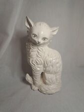 Vintage White Ceramic Cat Figurine picture