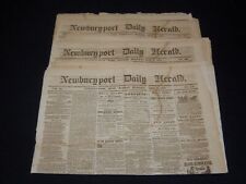 1867 NEWBURYPORT DAILY HERALD NEWSPAPERS LOT OF 3 - MASSACHUSETTS - NP 3879P picture