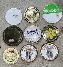 9 Vintage Twist Off Metal Lids Ragu, Marie’s Sultana, and more picture