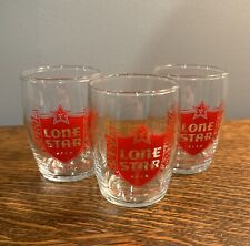 Three Vintage Lone Star Beer Barrel/Tasting Glasses, 3