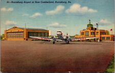 Linen Postcard Harrisburg Airport at New Cumberland, Harrisburg, Pennsylvania picture