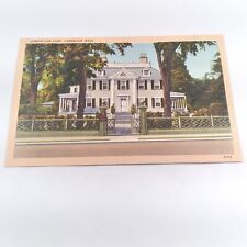 Cambridge Massachusetts -Longfellow Home- Front Garden From Street Postcard picture