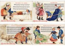 CACAO BENSDORP ADVERTISING 6 Vintage LITHO POSTCARDS (L5285) picture