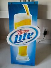 Awesome Miller Lite Beer Wall Mount Lighted Sign 24 x 12 Mancave Brewery picture