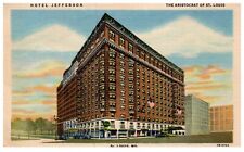 Hotel Jefferson, The Aristocrat of St. Louis, MO Missouri Vintage Postcard picture