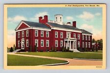 Fort Meade MD-Maryland, Post Headquarters, Antique Vintage Souvenir Postcard picture