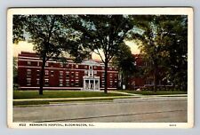 Bloomington, IL-Illinois, Mennonite Hospital Antique, Vintage Souvenir Postcard picture