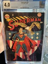 Superman #14 Classic WWII Cover Golden Age Superhero DC Comic 1942 CGC 4.0 VG picture