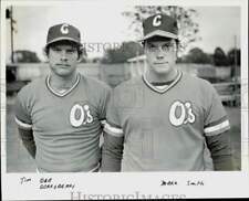 1981 Press Photo Charlotte Orioles players Tim Derryberry and Mark Smith picture