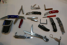 Large Lot of  Pocket Knifves, Multitools and Razor knives Various Brands USED picture
