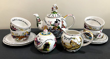 Paul Cardew Alice In Wonderland Tea Service 4 Cups/Saucers Teapot Sugar Creamer picture