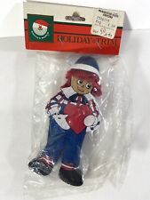 1991 Kurt Adler Wooden Raggedy Andy Vintage Christmas Ornament New picture
