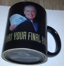 Regis Philbin Who wants to be a Millionaire Ceramic Black Printed Mug RARE HTF picture