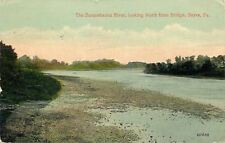 Sayre Pennsylvania~Susquehanna River North @ Bridge~1910 Postcard picture