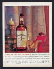 1961 SEAGRAM'S 7 CROWN Whiskey Print Ad 