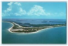 c1960's Aerial View Of Fort De Soto Park Mullet Key St. Petersburg FL Postcard picture