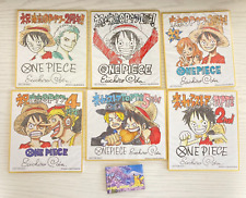 ONE PIECE Eiichiro Oda Autograph Shikishi Art Card 6 set  Tokyo One Piece Tower picture