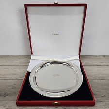 Vintage Cartier Pewter Plate with Original Red Presentation Box & Dust Cover picture
