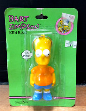 Vintage Bart Simpson Key Ring 1990 New on Card The Simpsons Keychain picture