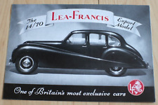 1950s lea-francis 14/70 export model fold out dealer sales brochure picture