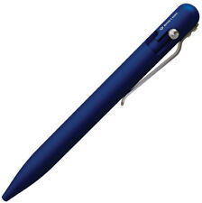 Bastion EDC Blue 6061-T6 Aluminum Bolt Action Writing Pen w/ Pocket Clip  picture