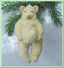 🎄🐻~Vintage antique Christmas spun cotton ornament figure #28524 picture